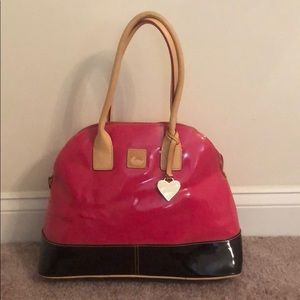 Dooney and Bourke pink and black bag